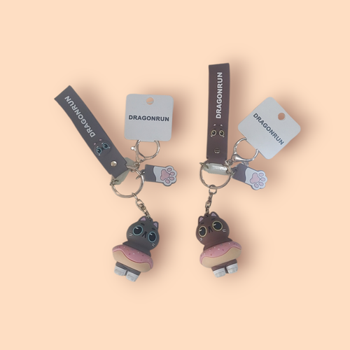 جاکلیدی سیلیکونی طرح گربه دوناتی