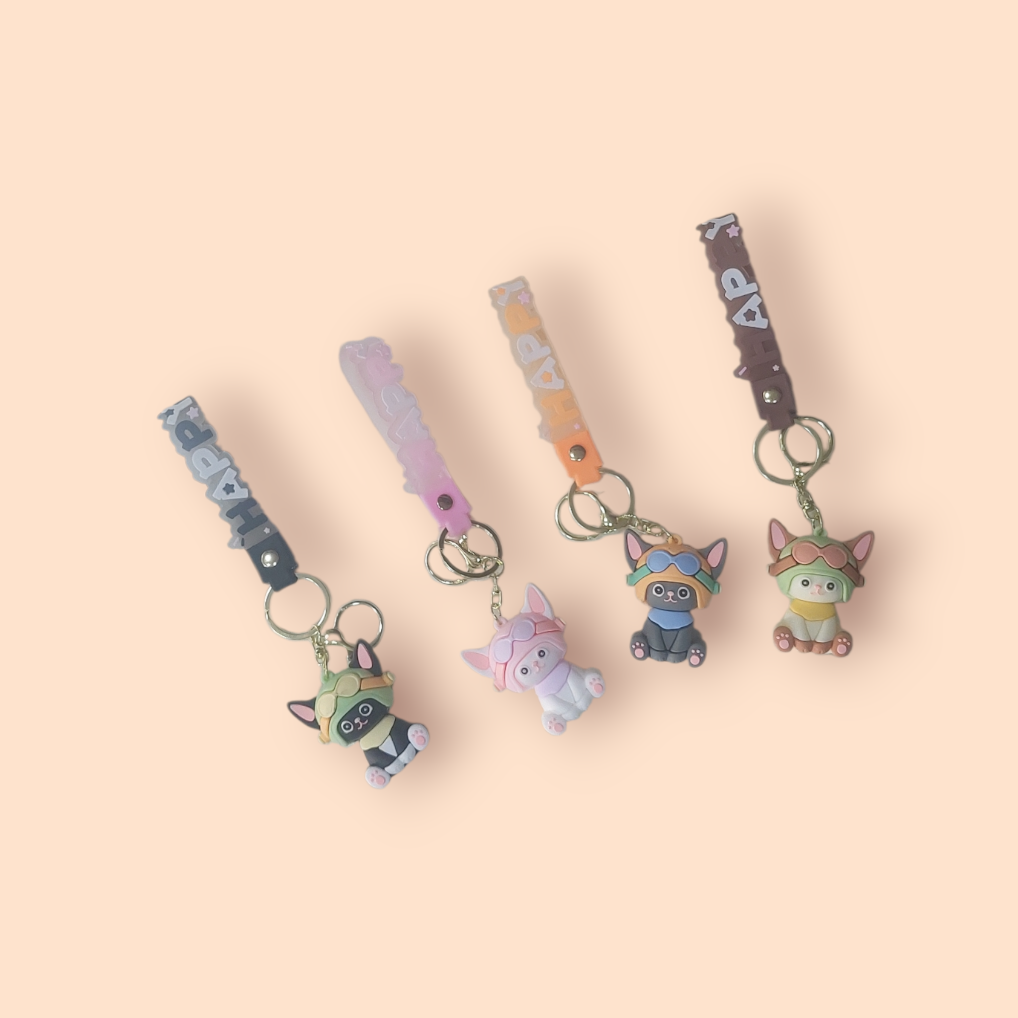 جاکلیدی سیلیکونی طرح فانتزی گربه خلبان