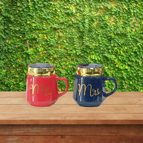 ماگ درب آینه ای طرح ms.mrs