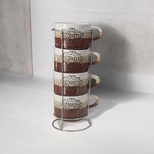 شات 4 عددی استند دار طرح .کافی .Coffee