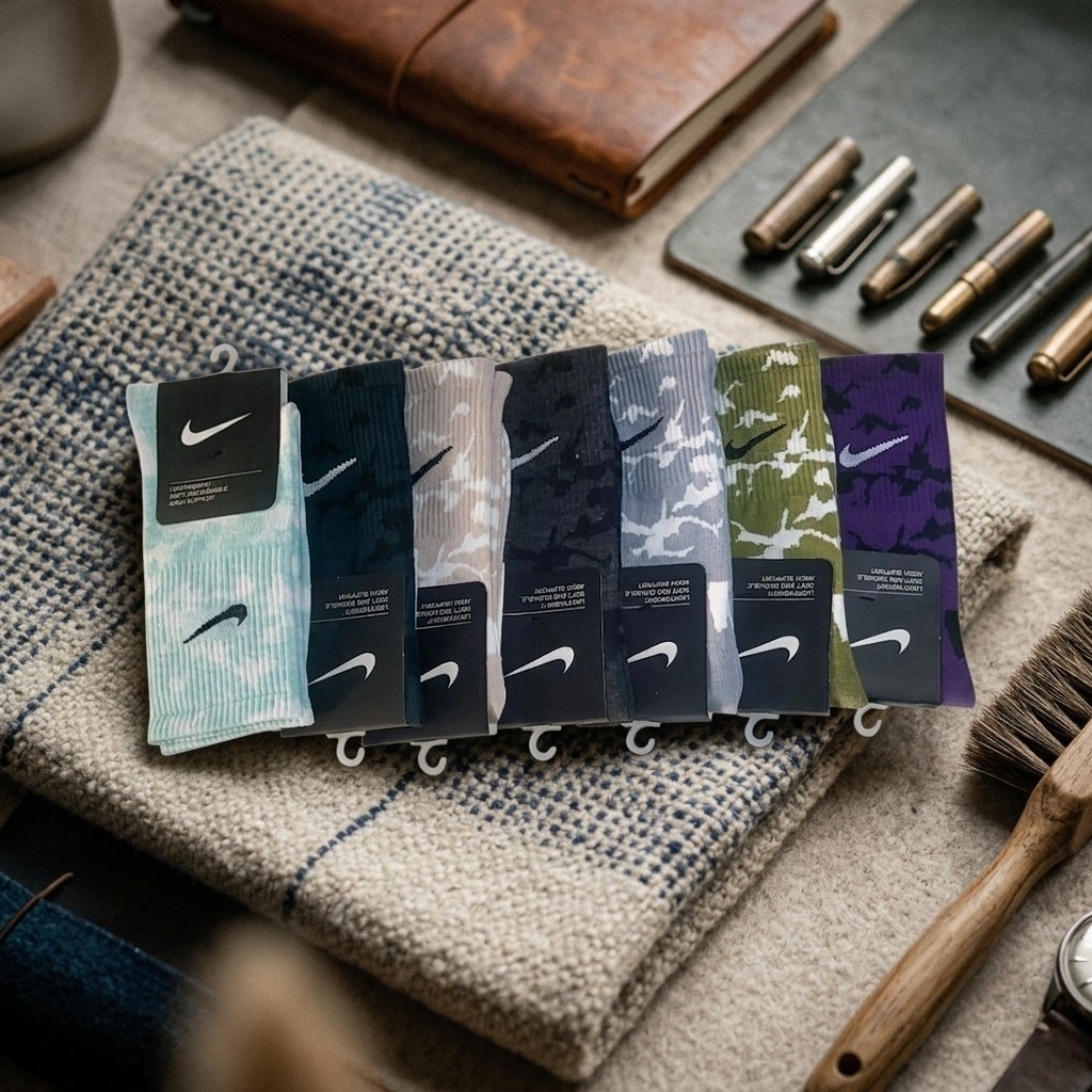 جوراب ساقدار زنانه رنگی چریکی نایک .NIKE