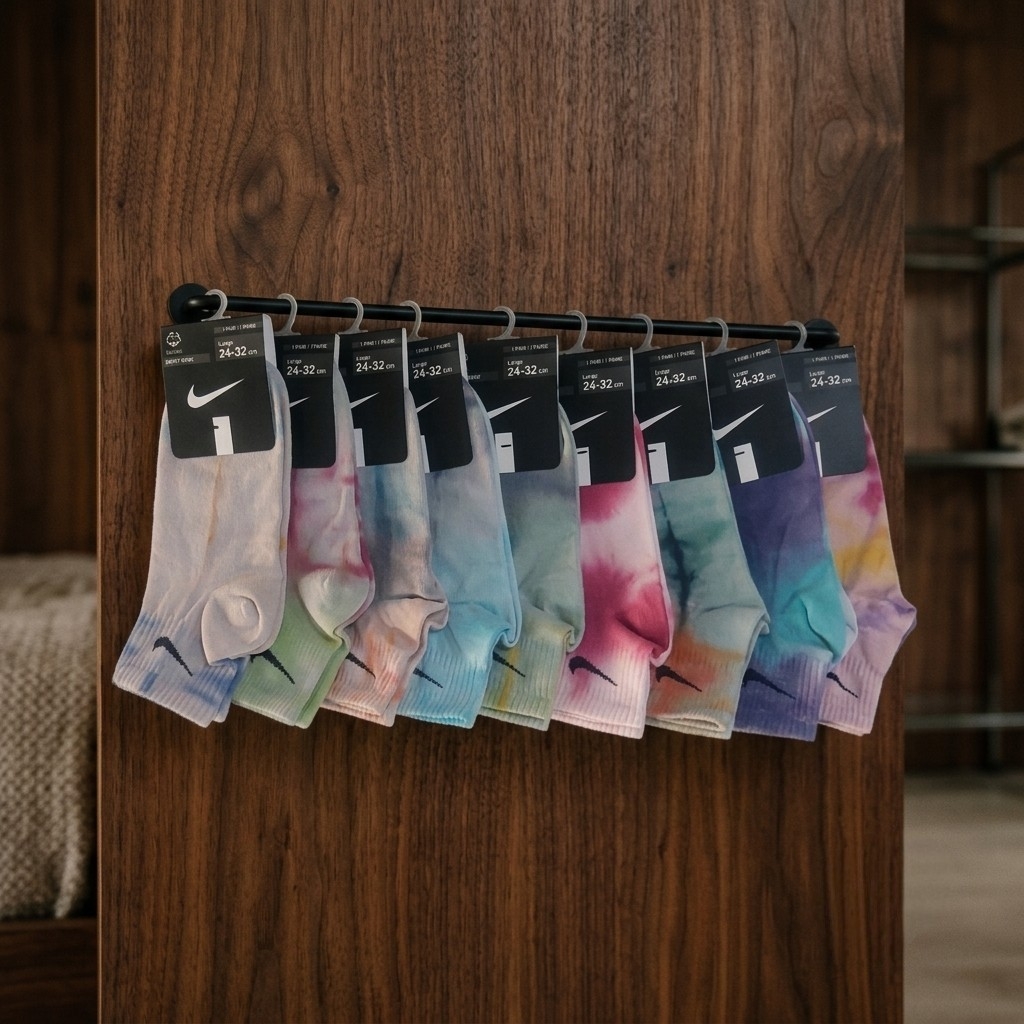 جوراب نیم ساق جنس پنبه آبرنگی نایک .NIKE.1