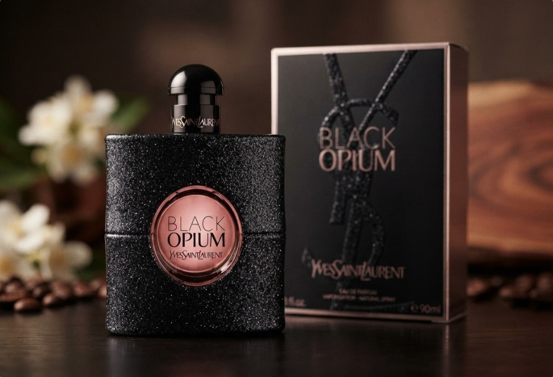 عطر ادوپرفیوم زنانه ایو سن لورن بلک اوپیوم ۱۰۰ میل گرم شیرین .BLACK OPIUM