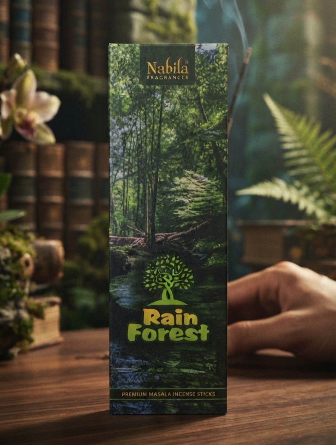 عود دست‌ساز نابیلا مدل جنگل بارانی ۵۰ گرمی.Nabila