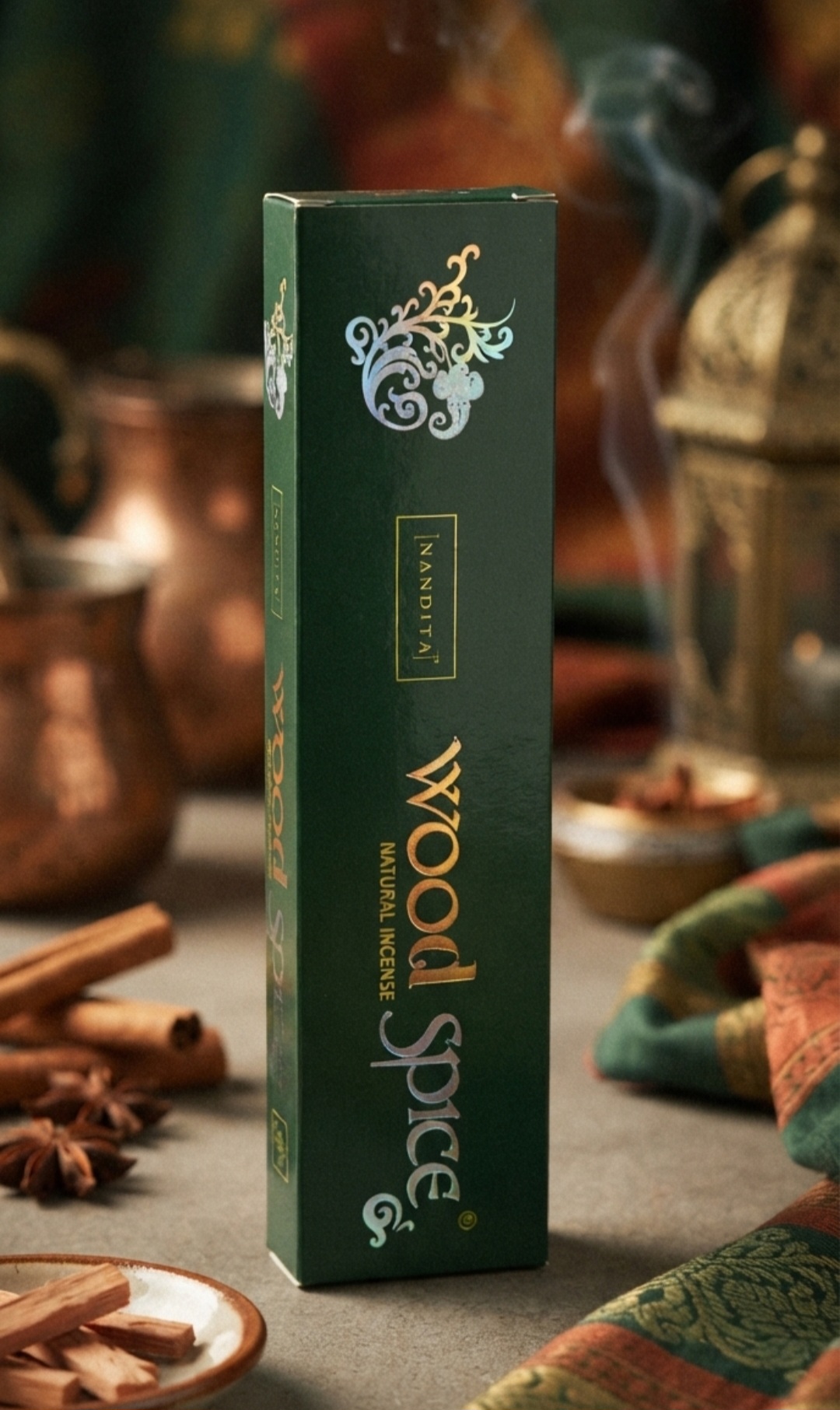 عود دستساز ناندیتا مدل وود اسپایس wood spice .NaNITa